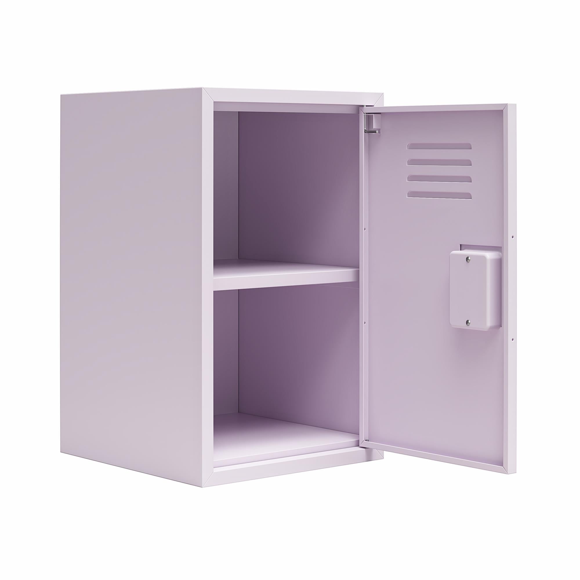 Max & Finn Casey Kids Stackable Mini Metal Storage Locker - Lavender