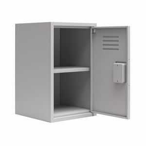 Max & Finn Casey Kids Stackable Mini Metal Storage Locker - Dove Gray