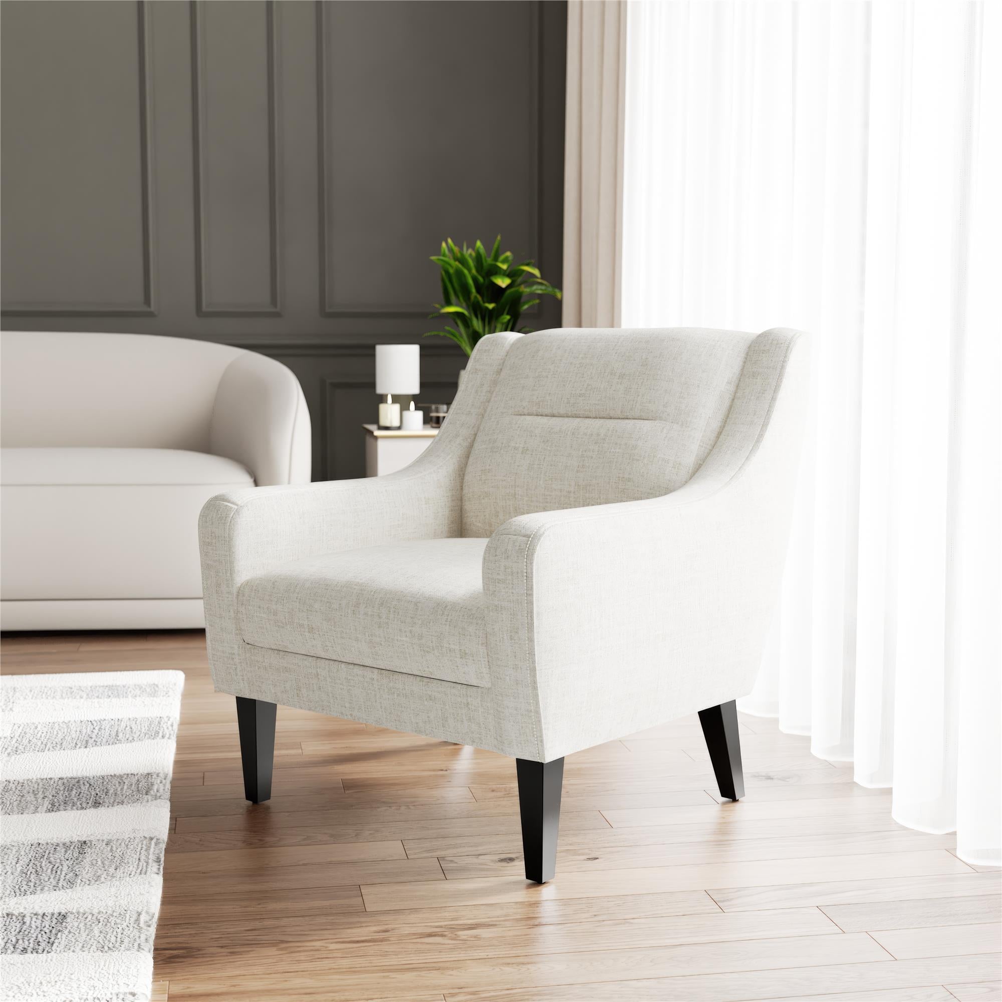DHP Eleanor Accent Chair - Beige - 1-Seater