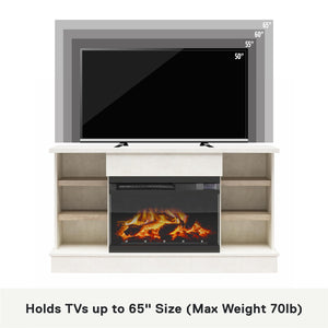 Ameriwood Home Oslo Fireplace Console for 65" TVs - Plaster