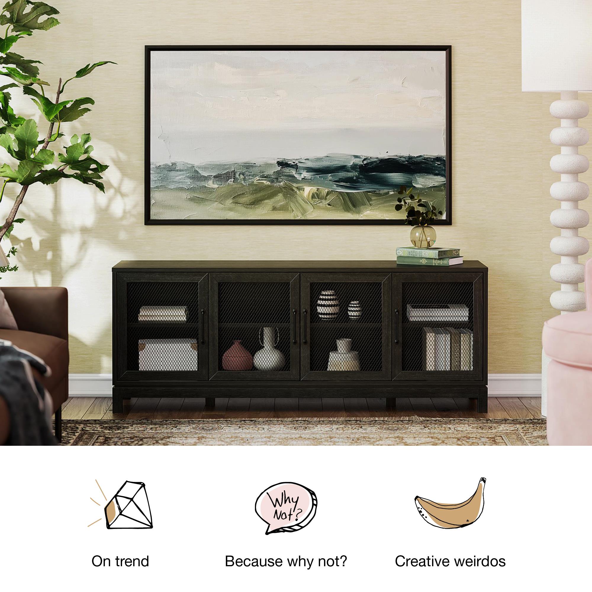 Mr. Kate Tess TV Stand for TVs up to 65" - Black Oak