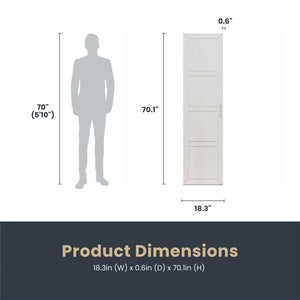 Systembuild Evolution Perry Park Modular Membrane Press Single Door Kit - Ivory Oak