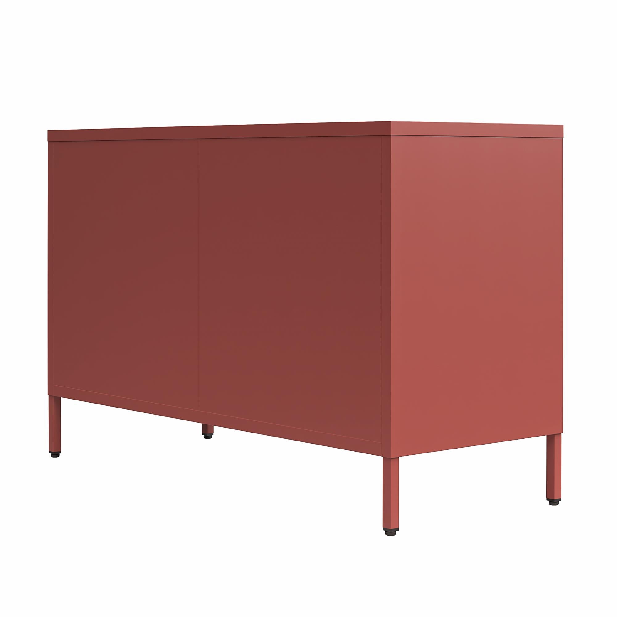 Novogratz Channing 2 Door Accent Cabinet-Mesh Metal Locker - Terracotta