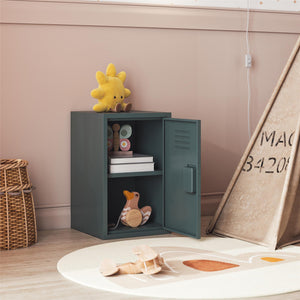 Max & Finn Casey Kids Stackable Mini Metal Storage Locker - Hunter Green