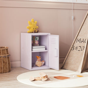 Max & Finn Casey Kids Stackable Mini Metal Storage Locker - Lavender