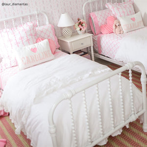 Max & Finn Wren Metal Bed - White - Twin