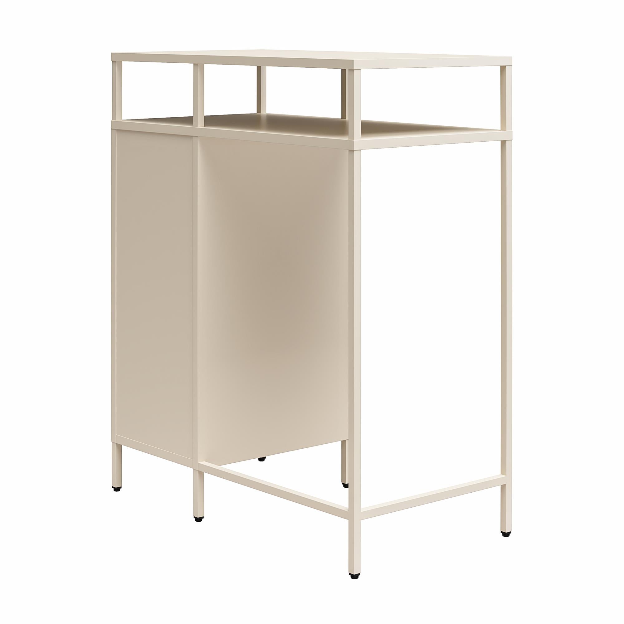 Novogratz Cache Metal Locker-Style Mini Refrigerator Organizer - Parchment