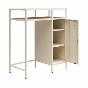 Novogratz Cache Metal Locker-Style Mini Refrigerator Organizer - Parchment