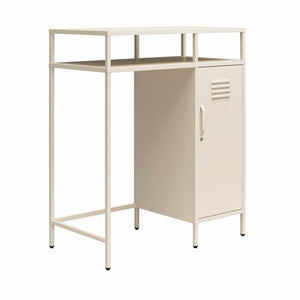 Novogratz Cache Metal Locker-Style Mini Refrigerator Organizer - Parchment