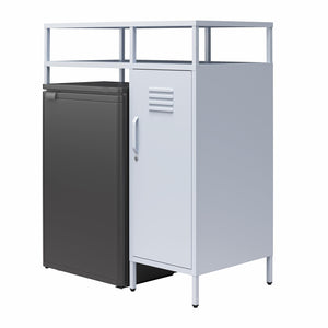 Novogratz Cache Metal Locker-Style Mini Refrigerator Organizer - Powder Blue