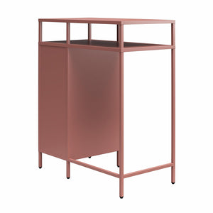 Novogratz Cache Metal Locker-Style Mini Refrigerator Organizer - Dusty Rose