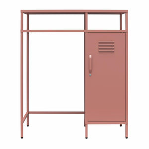 Novogratz Cache Metal Locker-Style Mini Refrigerator Organizer - Dusty Rose