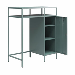 Novogratz Cache Metal Locker-Style Mini Refrigerator Organizer - Hunter Green
