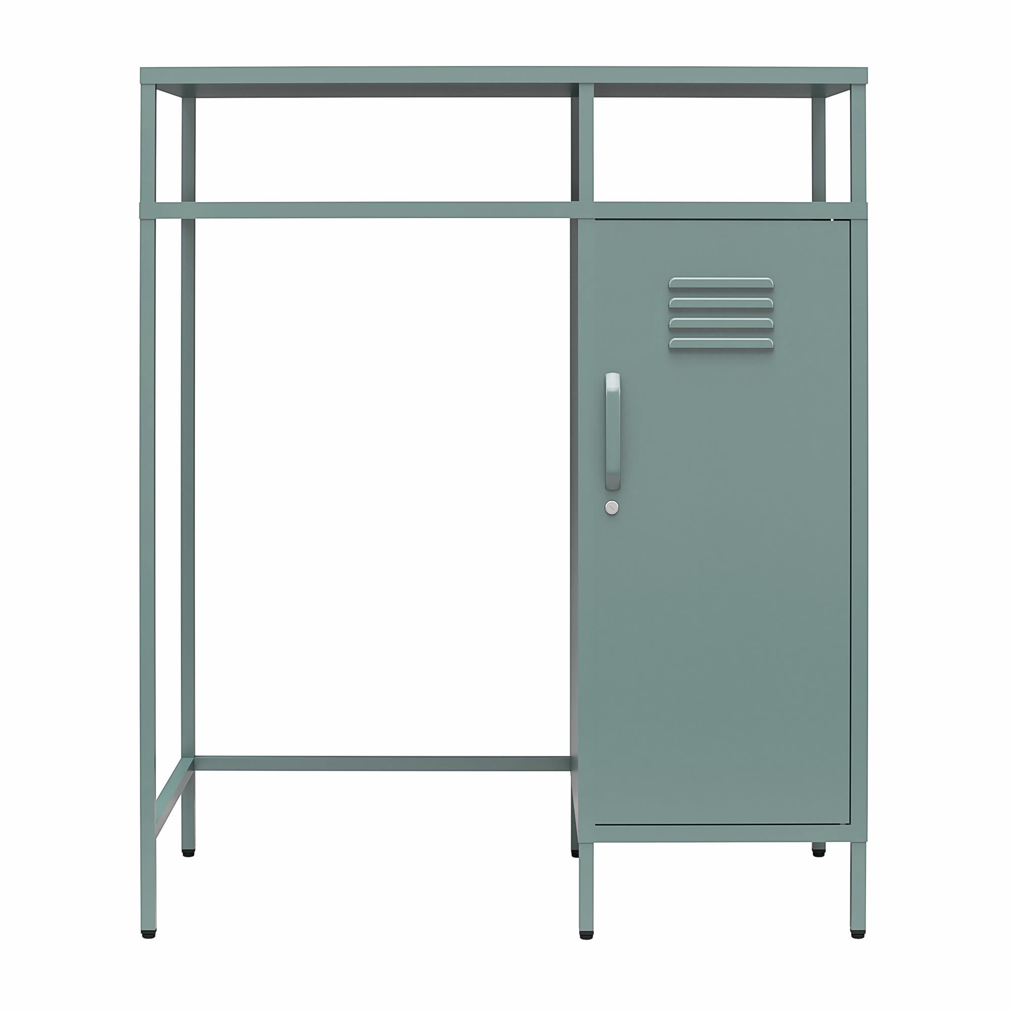 Novogratz Cache Metal Locker-Style Mini Refrigerator Organizer - Hunter Green
