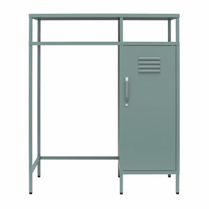 Novogratz Cache Metal Locker-Style Mini Refrigerator Organizer - Hunter Green