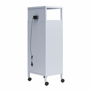Novogratz Cache Metal Locker-Style Mobile Storage Cart - Powder Blue