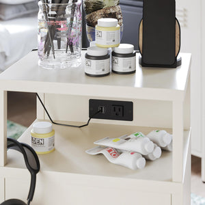 Novogratz Cache Metal Locker-Style Mobile Storage Cart - Parchment