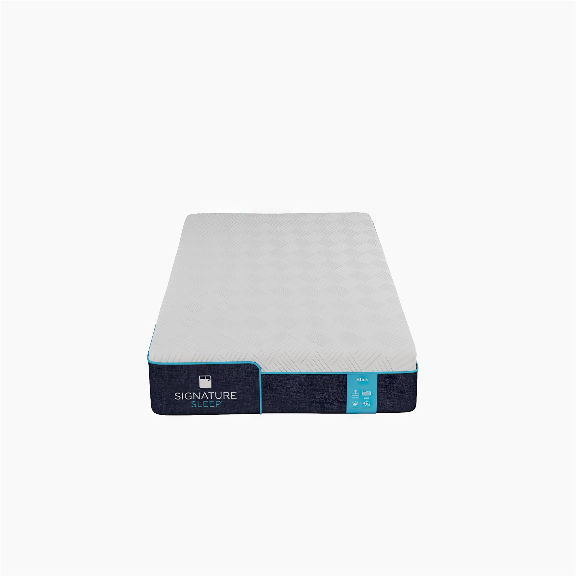 Signature Sleep Bliss 8" Charcoal Cool Gel Memory Foam Mattress - White - Twin