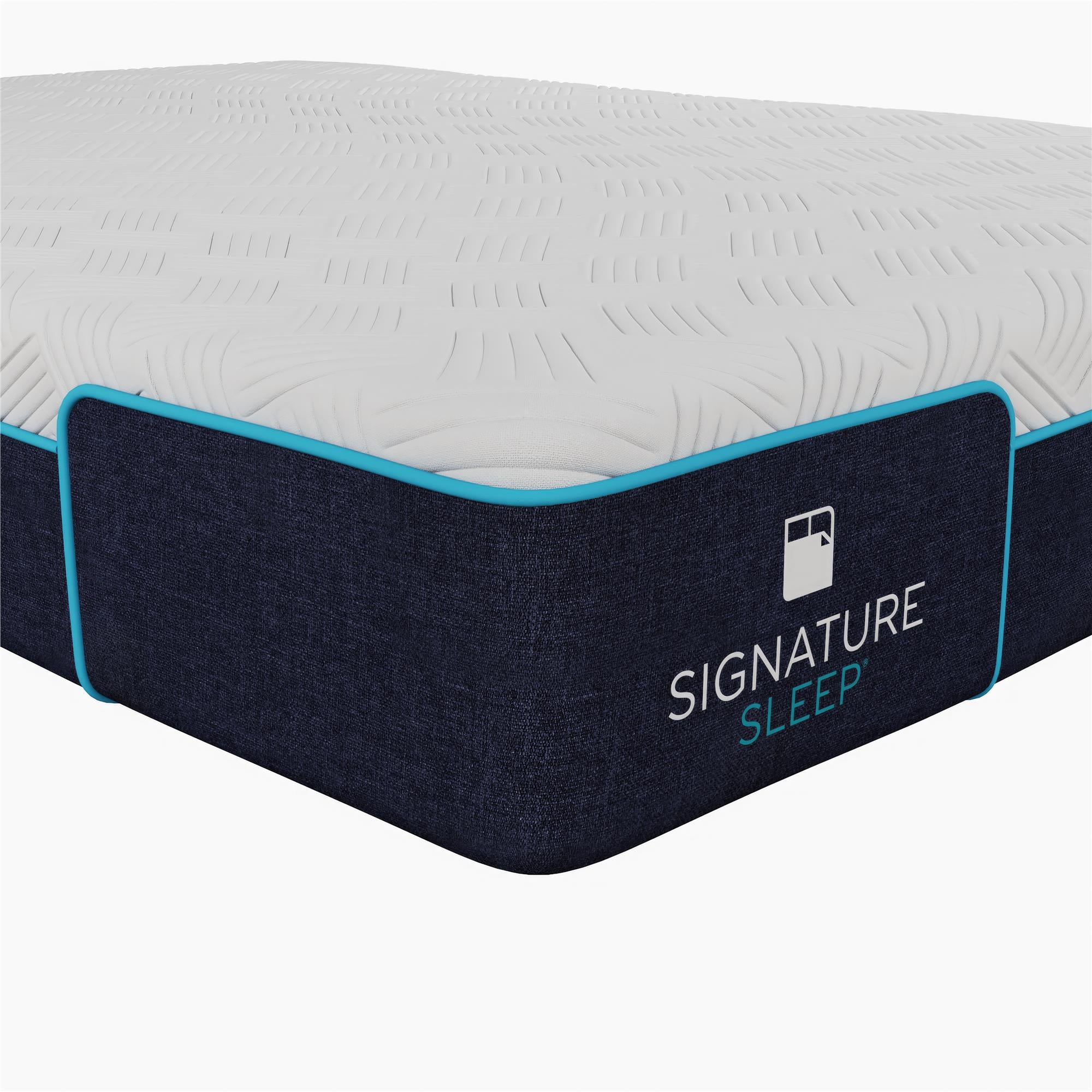 Signature Sleep Bliss 8" Charcoal Cool Gel Memory Foam Mattress - White - Full