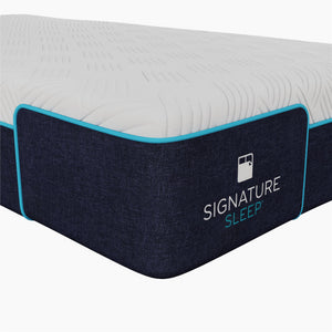 Signature Sleep Bliss 10" Charcoal Cool Gel Memory Foam Mattress - White - Twin