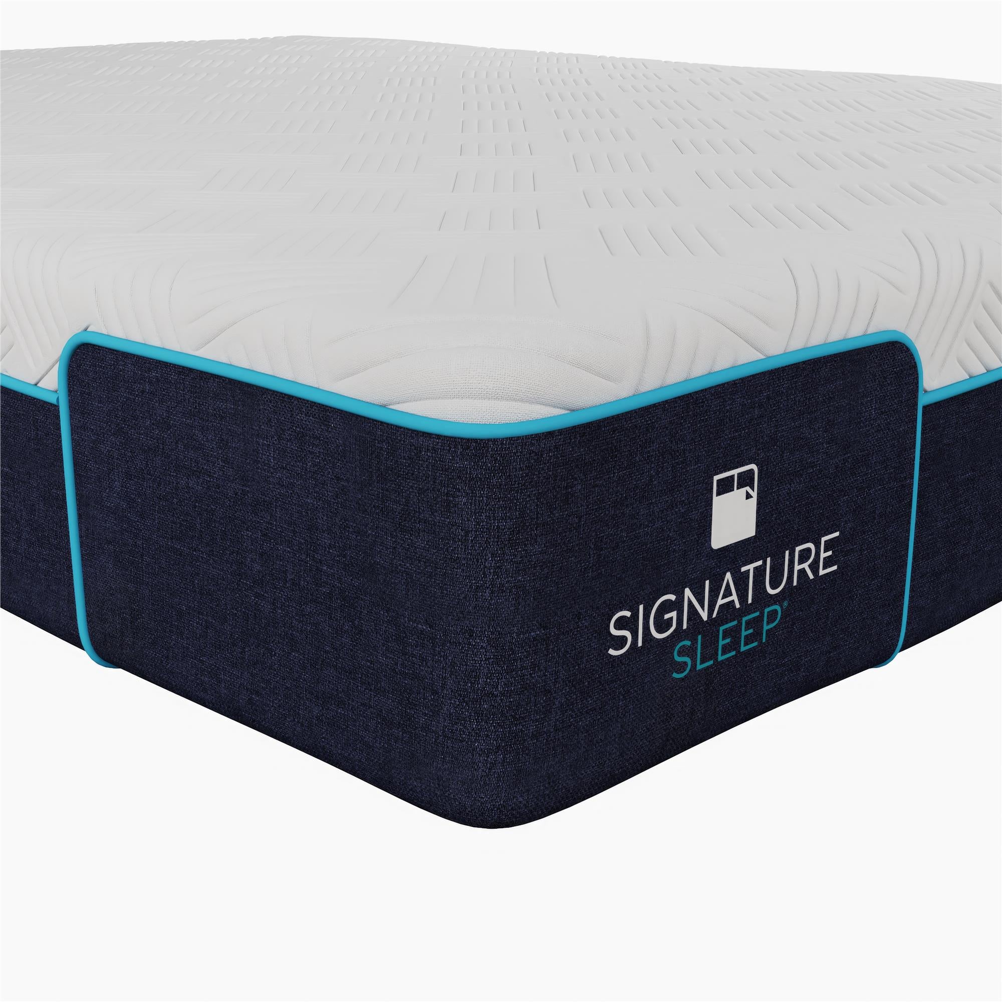 Signature Sleep Bliss 10" Charcoal Cool Gel Memory Foam Mattress - White - Queen