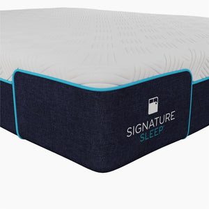 Signature Sleep Bliss 10" Charcoal Cool Gel Memory Foam Mattress - White - Queen