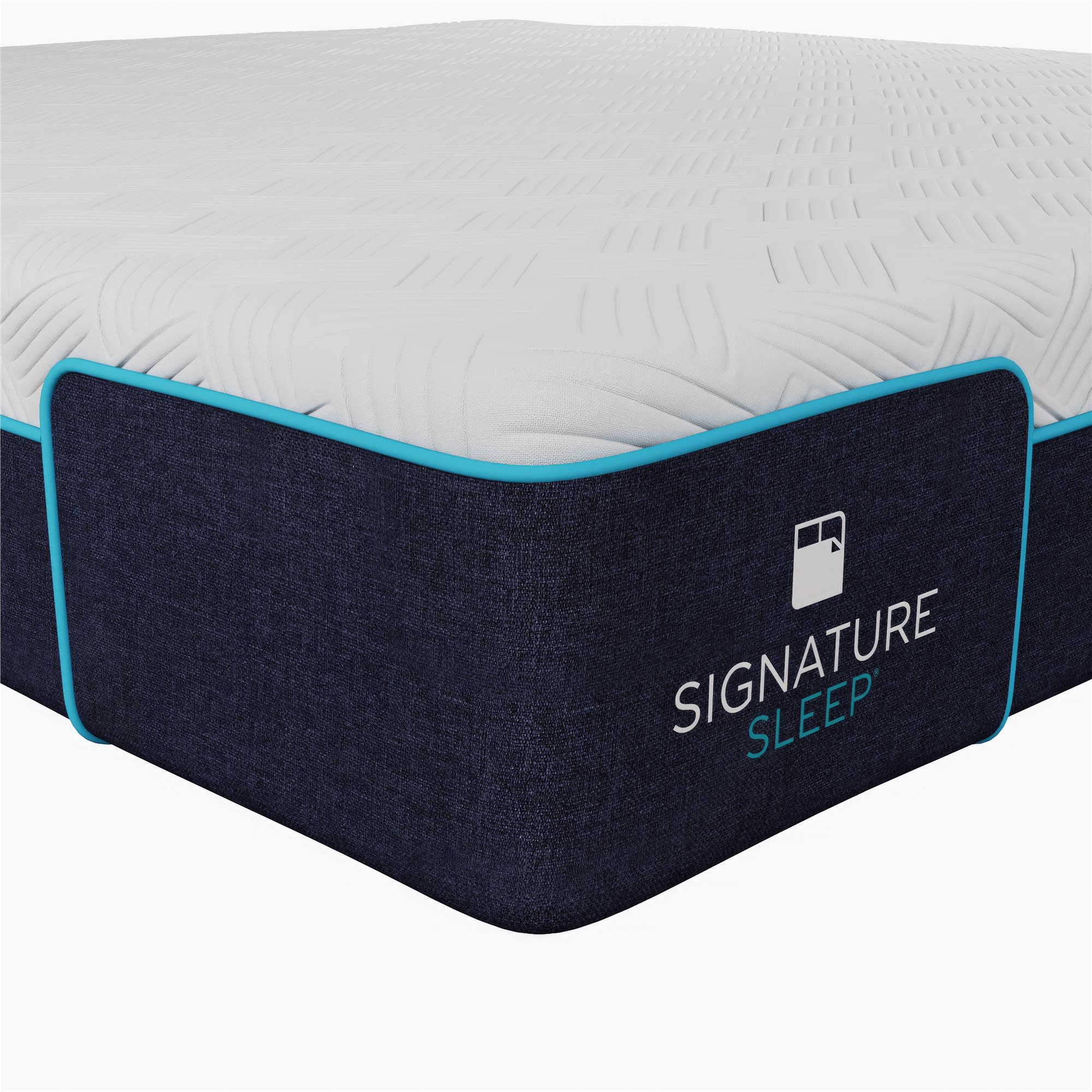 Signature Sleep Bliss 10" Charcoal Cool Gel Memory Foam Mattress - White - King