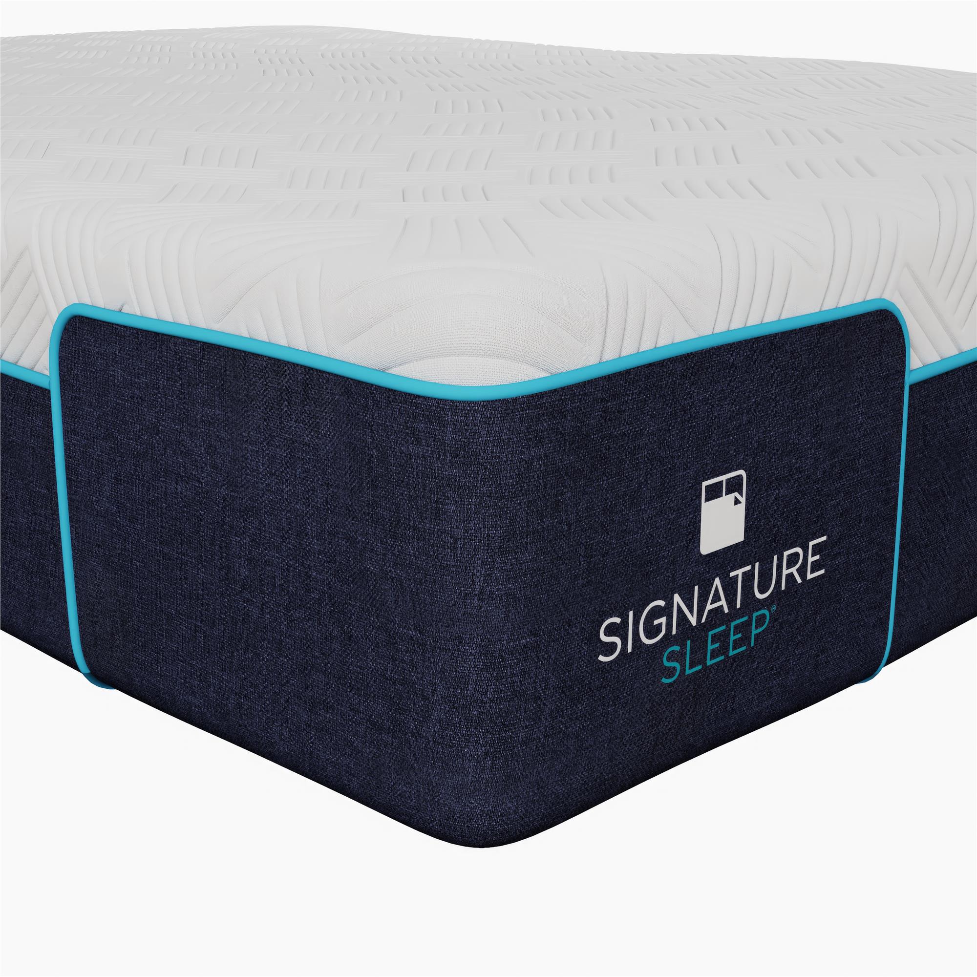 Signature Sleep Bliss 12" Charcoal Cool Gel Memory Foam Mattress - White - Full
