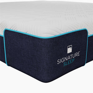 Signature Sleep Bliss 12" Charcoal Cool Gel Memory Foam Mattress - White - King