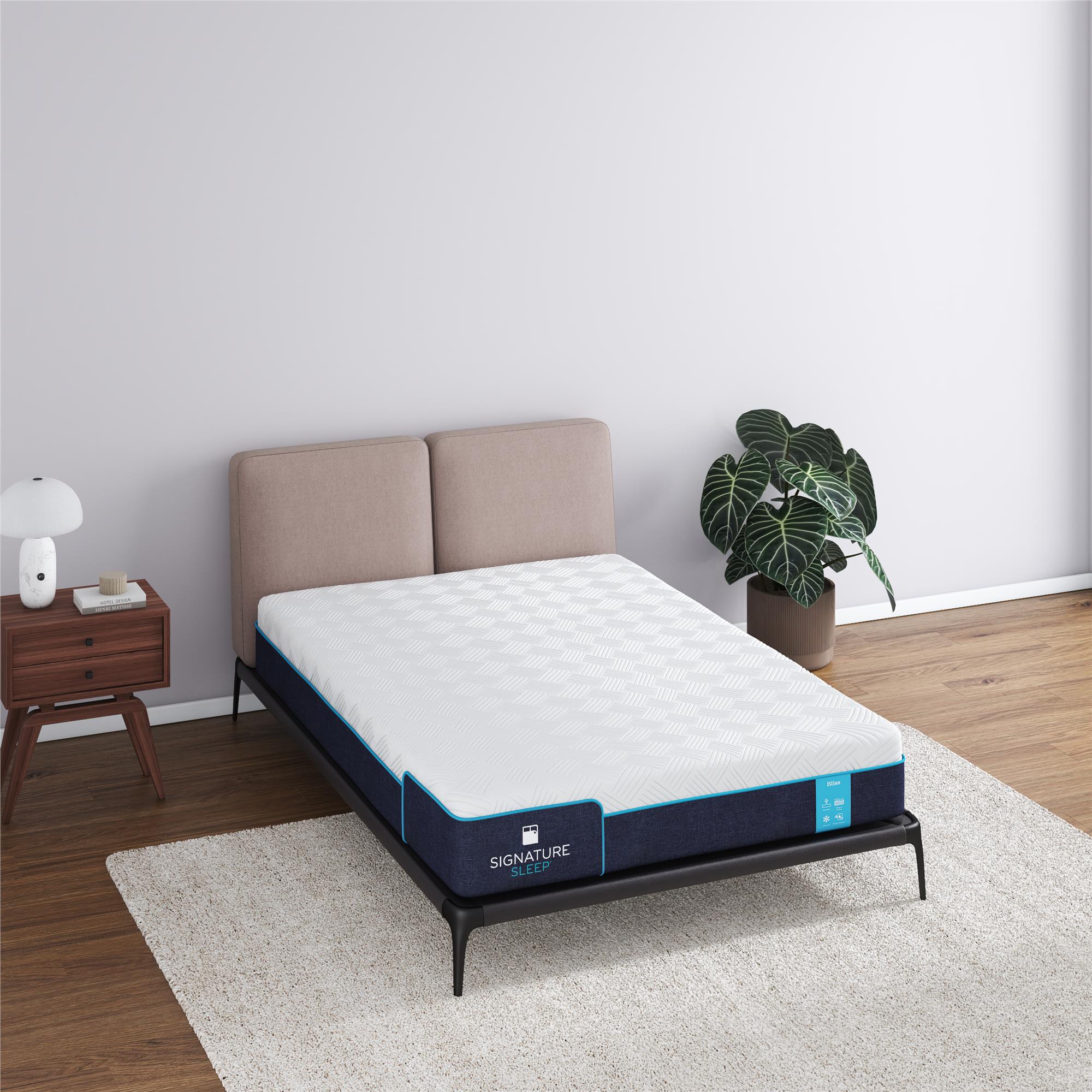 Signature Sleep Bliss 10" Charcoal Cool Gel Memory Foam Mattress - White - Full