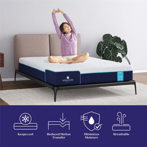 Signature Sleep Bliss 8" Charcoal Cool Gel Memory Foam Mattress - White - Full