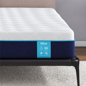 Signature Sleep Bliss 8" Charcoal Cool Gel Memory Foam Mattress - White - Full