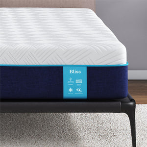 Signature Sleep Bliss 10" Charcoal Cool Gel Memory Foam Mattress - White - Twin