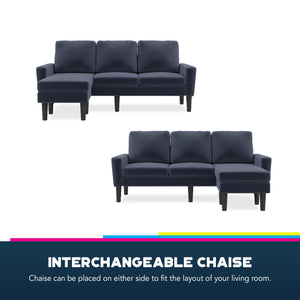 DHP Farnsworth Sectional Sofa - Blue