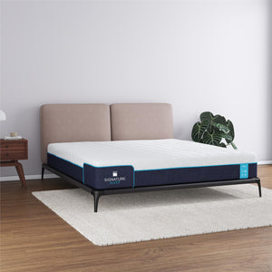 Signature Sleep Bliss 10" Charcoal Cool Gel Memory Foam Mattress - White - King