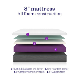 Signature Sleep Memoir 8" Memory Foam Mattress - White - Queen