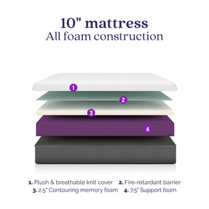 Signature Sleep Memoir 10" Memory Foam Mattress - White - Queen