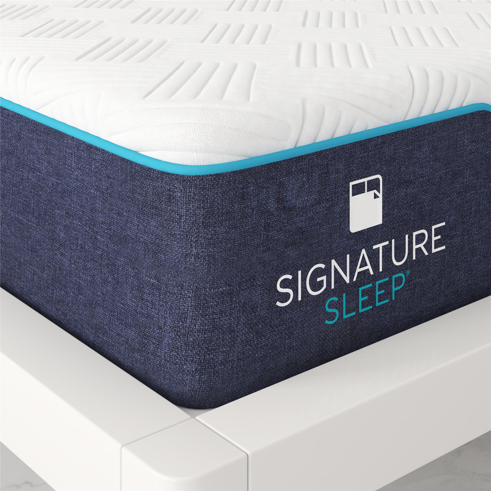 Signature Sleep Bliss 8" Charcoal Cool Gel Memory Foam Mattress - White - Full