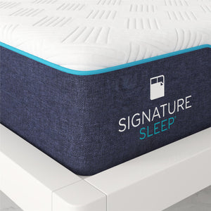Signature Sleep Bliss 8" Charcoal Cool Gel Memory Foam Mattress - White - Full