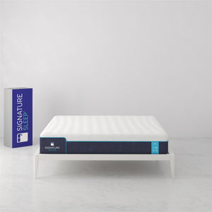 Signature Sleep Bliss 12" Charcoal Cool Gel Memory Foam Mattress - White - King