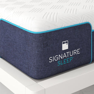 Signature Sleep Bliss 12" Charcoal Cool Gel Memory Foam Mattress - White - King