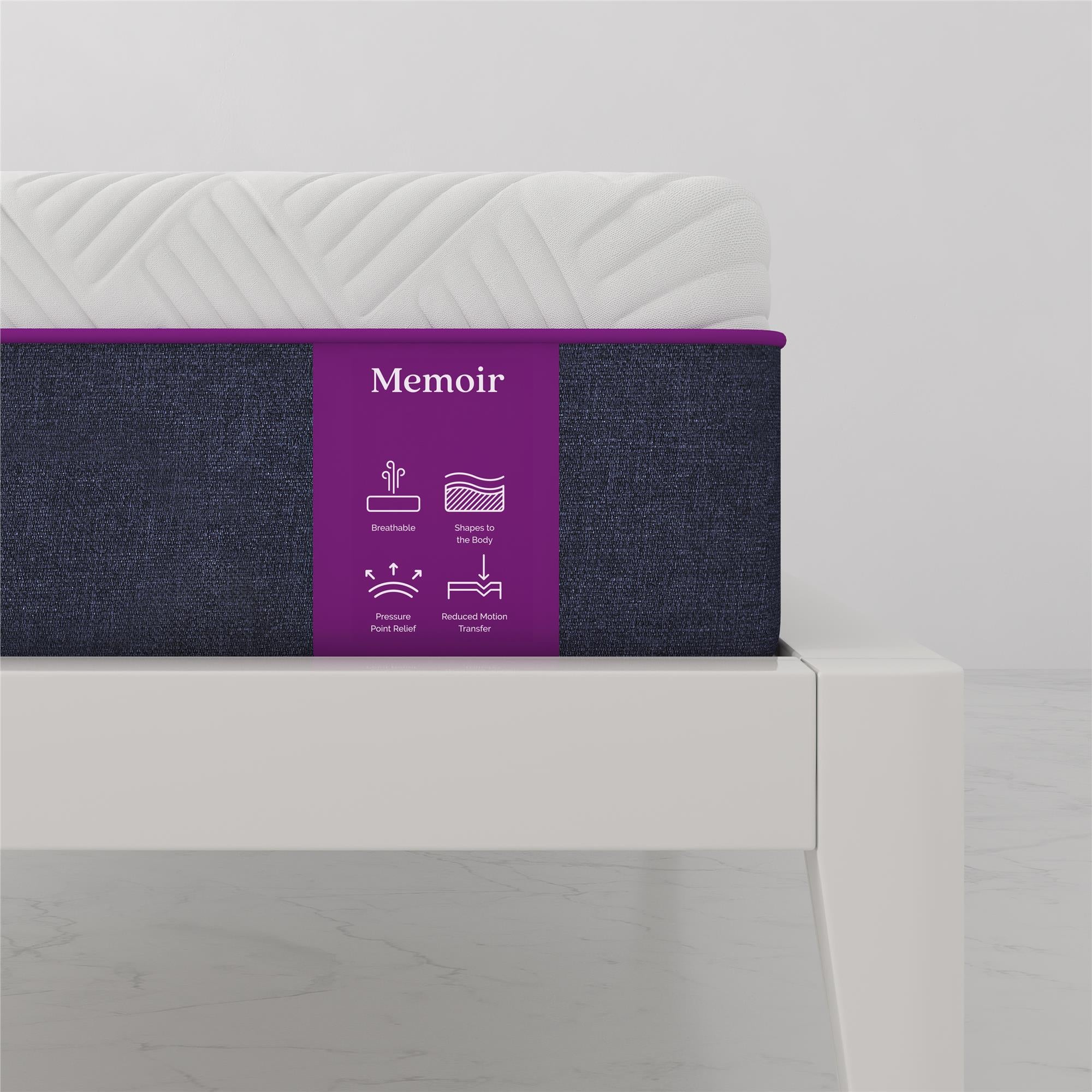 Signature Sleep Memoir 8" Memory Foam Mattress - White - Twin