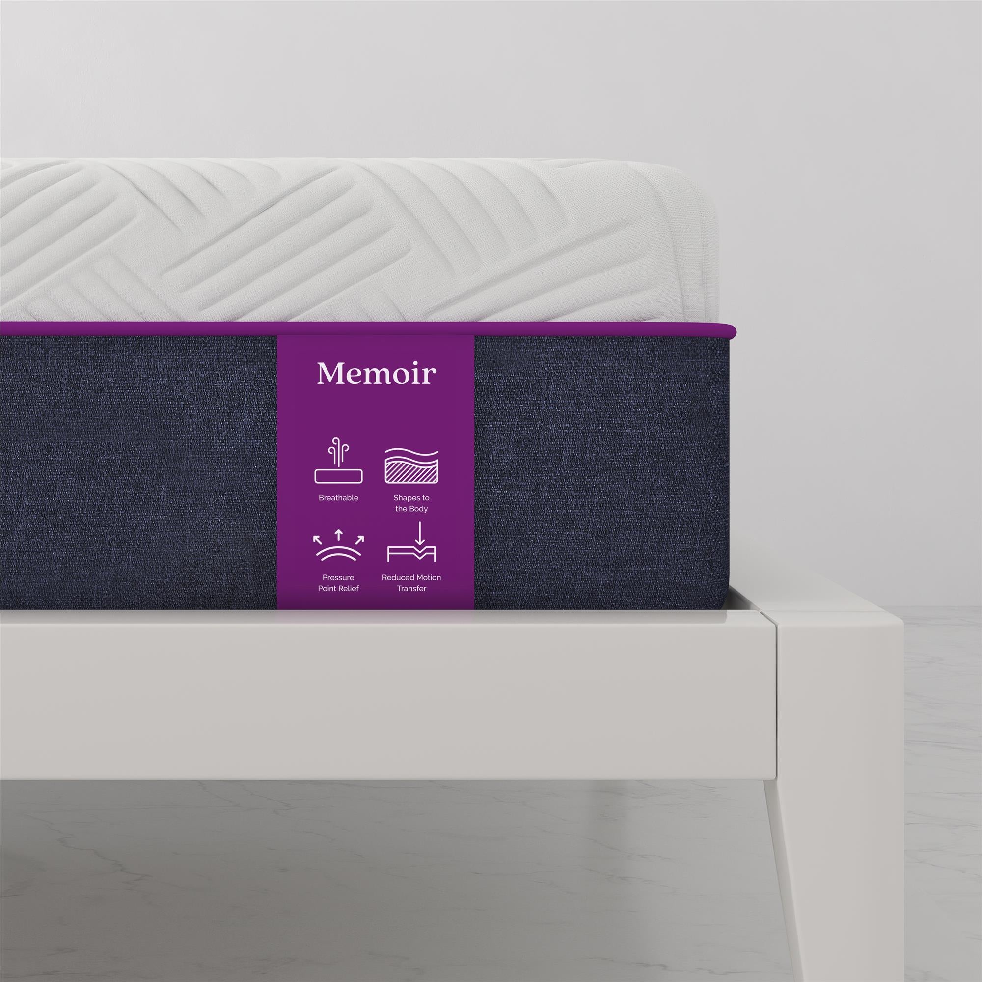 Signature Sleep Memoir 10" Memory Foam Mattress - White - King