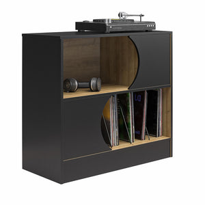 Ameriwood Home Delmar Retro Record Stand - Natural