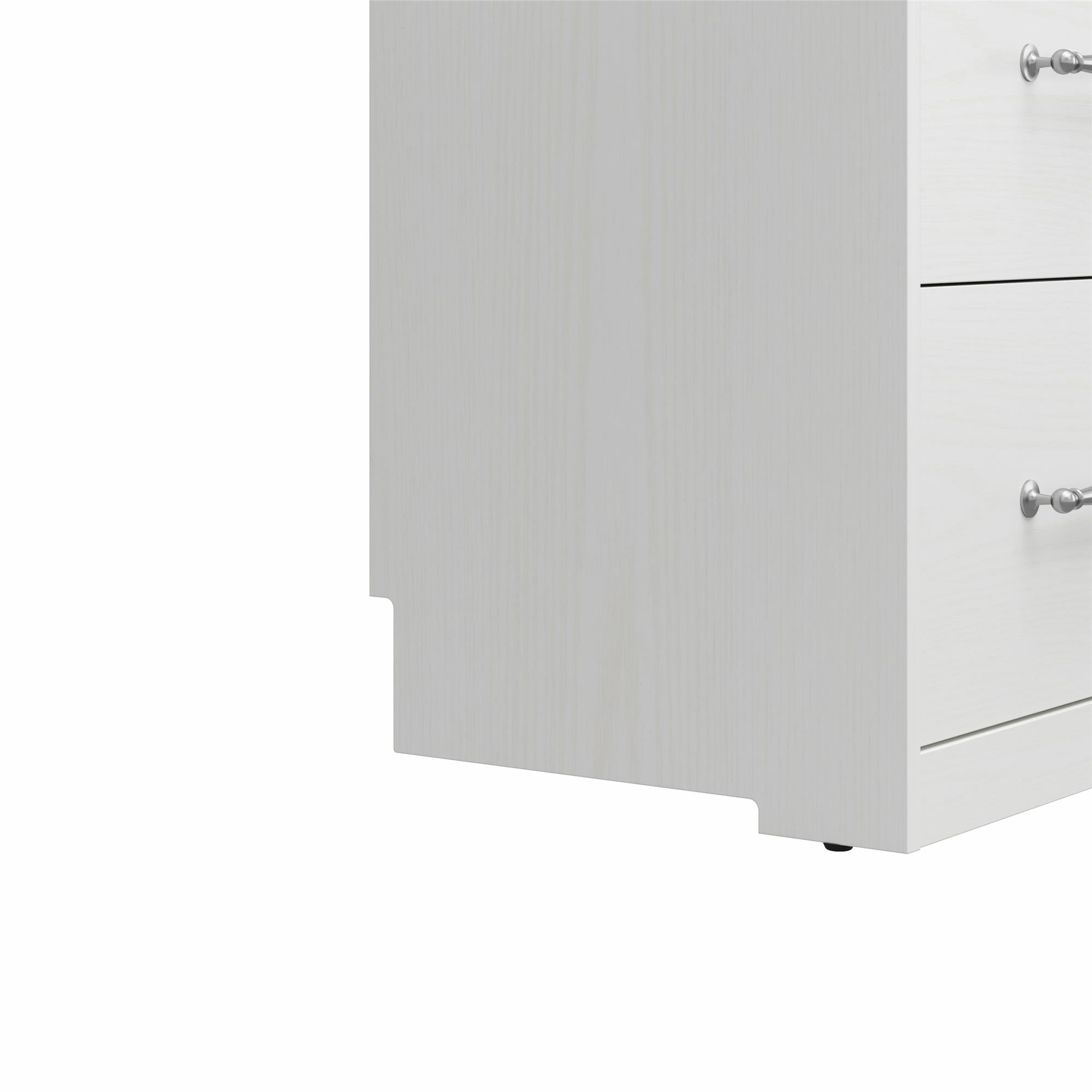 Novogratz Her Majesty 2-Drawer Storage Cabinet-Style Bookcase with Drawers - White