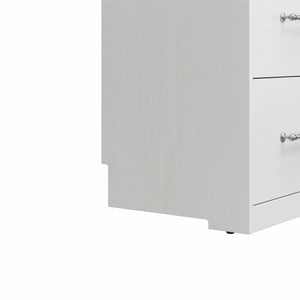 Novogratz Her Majesty 2-Drawer Storage Cabinet-Style Bookcase with Drawers - White