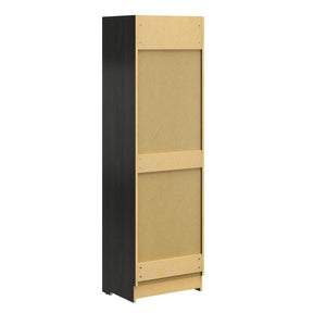 Novogratz Her Majesty 2-Drawer Storage Cabinet-Style Bookcase with Drawers - Black Oak