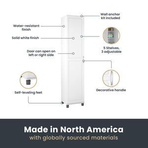 Systembuild Evolution Kendall 16" Utility Storage Cabinet - White