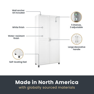 Systembuild Evolution Kendall 36" Utility Storage Cabinet - White