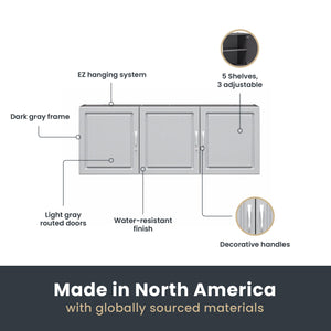 Systembuild Evolution Kendall 54" Wall Cabinet - Gray